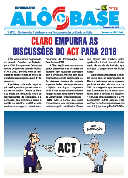 Claro empurra as discussões do ACT para 2018